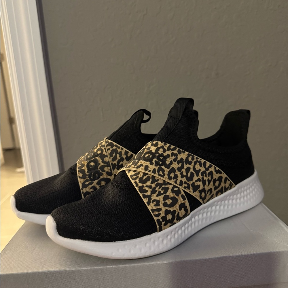 Black and Leopard Print Sneakers